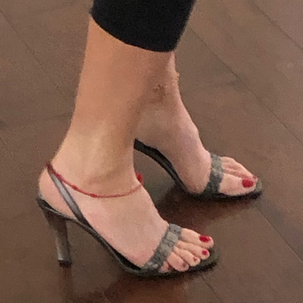 Purple Label Ralph Lauren square toe heels
